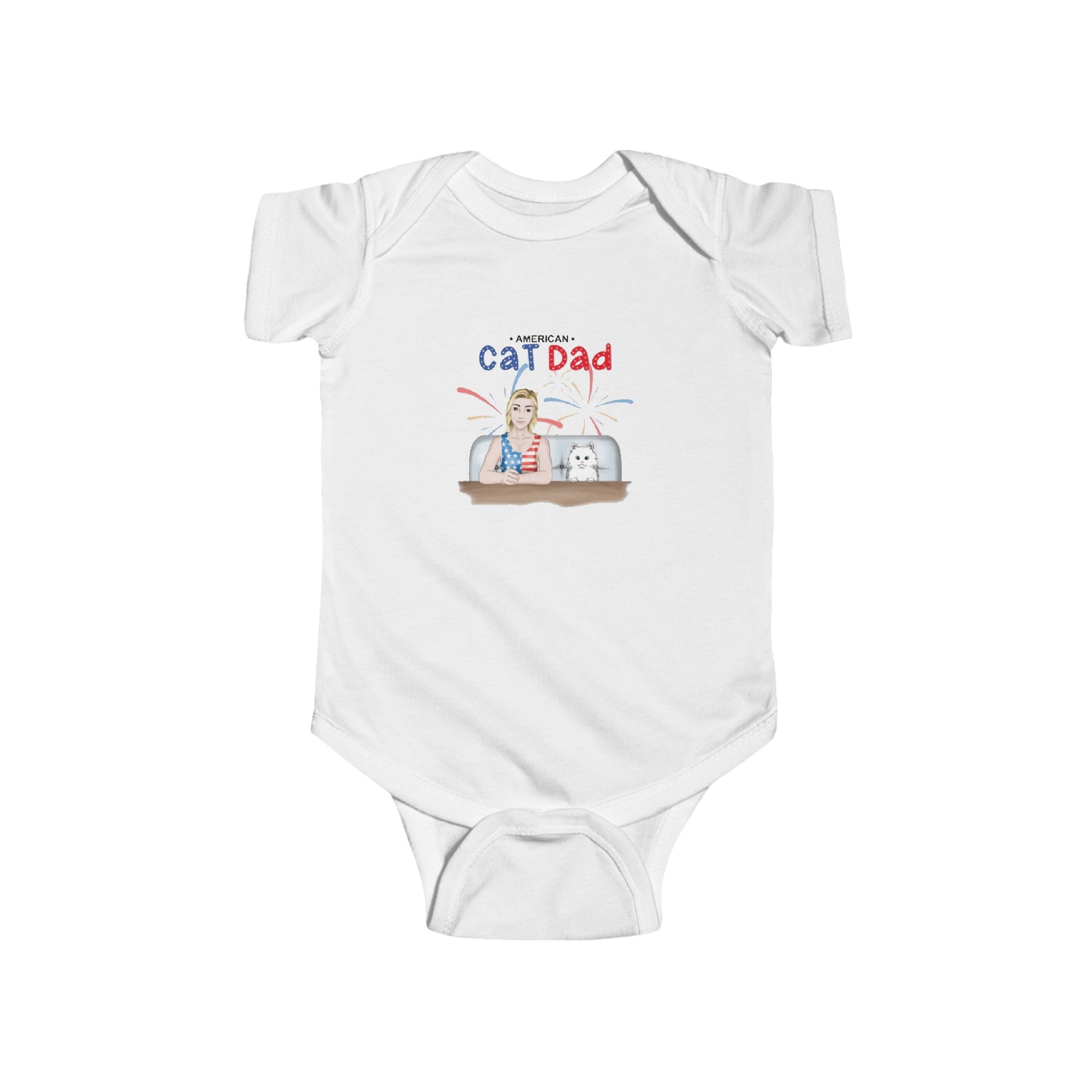 American Cat Dad | Infant Fine Jersey Bodysuit